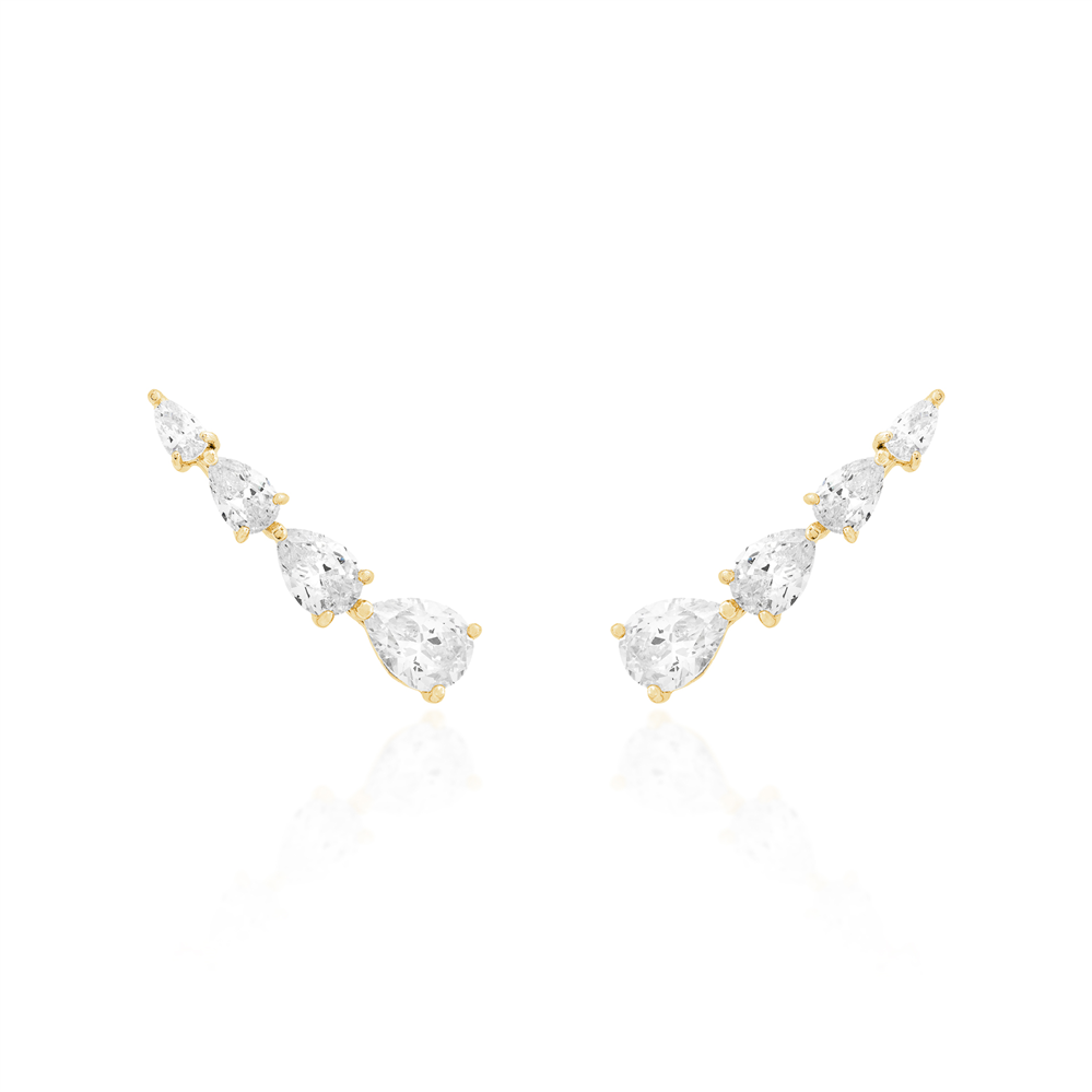 Brinco Ear Cuff Prata 925 Dourado