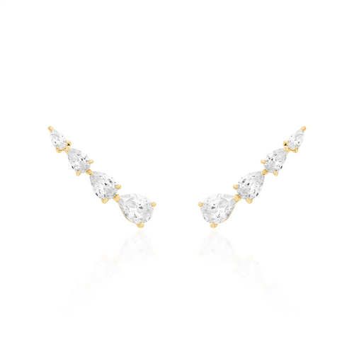 Brinco Ear Cuff Prata 925 Dourado