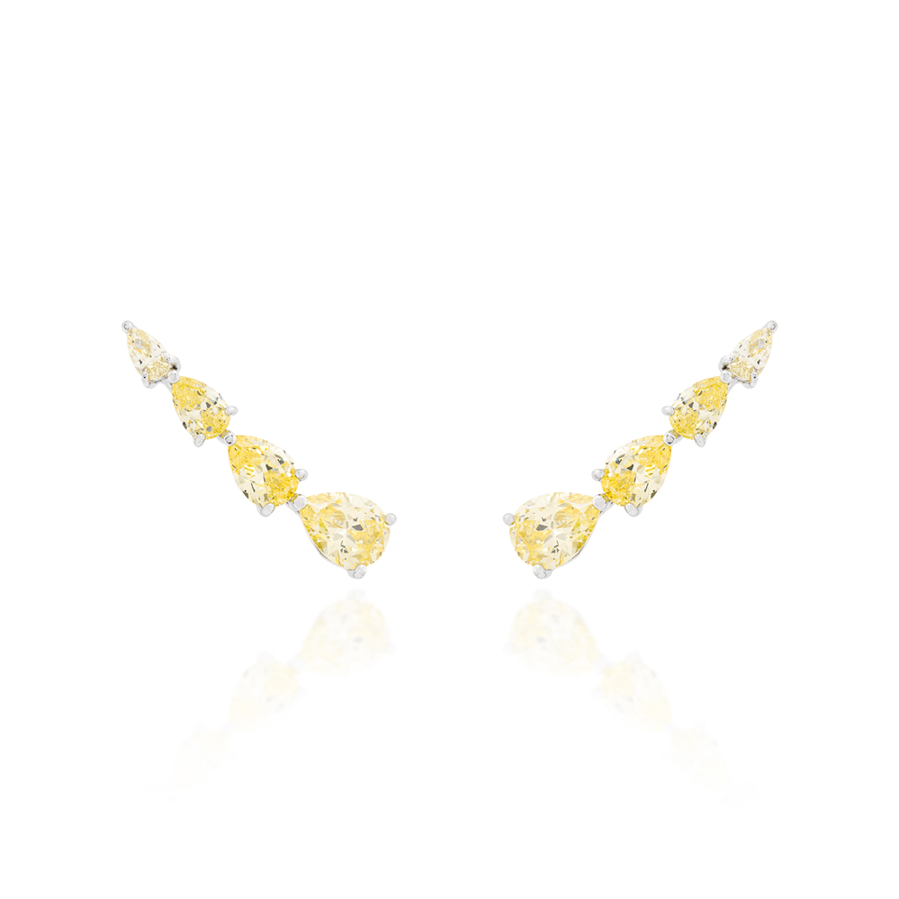 Brinco Ear Cuff Gotas Prata 925