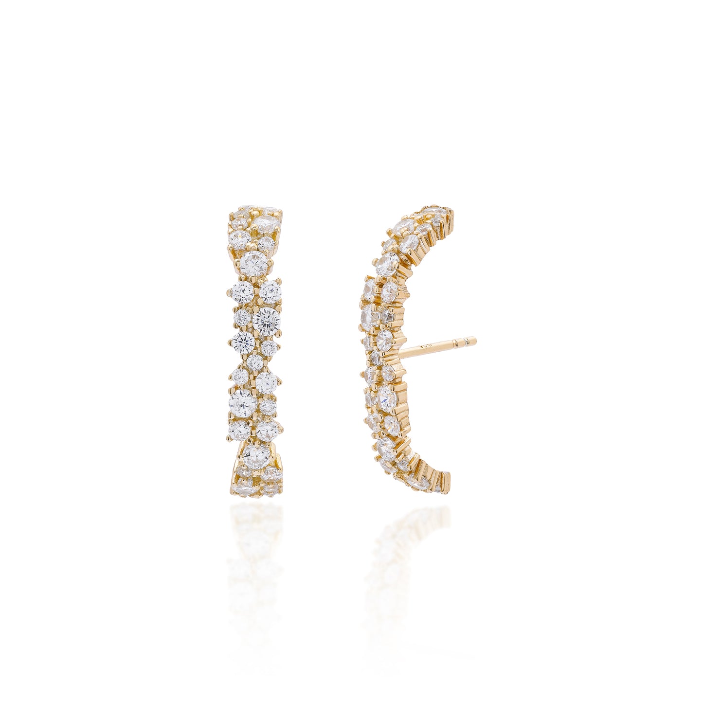Brinco Ear Hook Pontos de Luz Prata 925