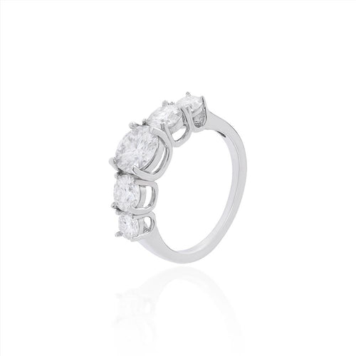 Anel em Moissanite Sparkle Prata 925