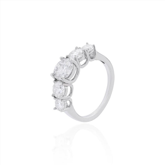 Anel em Moissanite Sparkle Prata 925