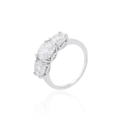 Anel Trio em Moissanite Prata 925