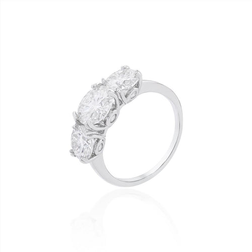 Anel Trio em Moissanite Prata 925