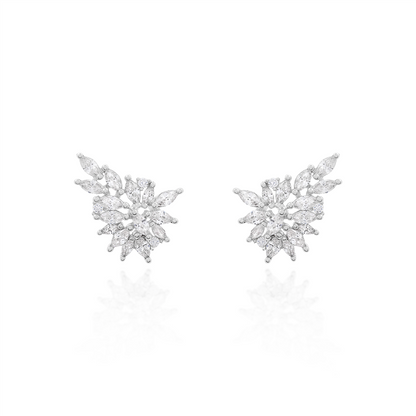 Brinco Ear Cuff Cluster Prata 925