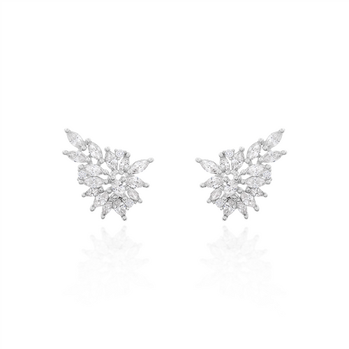 Brinco Ear Cuff Cluster Prata 925