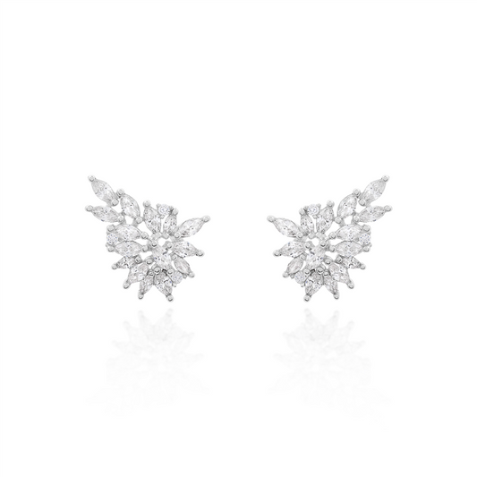 Brinco Ear Cuff Cluster Prata 925