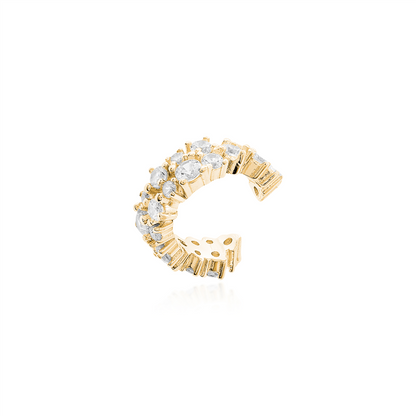 Piercing Fake Micro Cravejado Prata 925