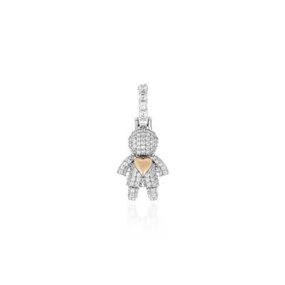 Pingente Menino e Menina Prata 925