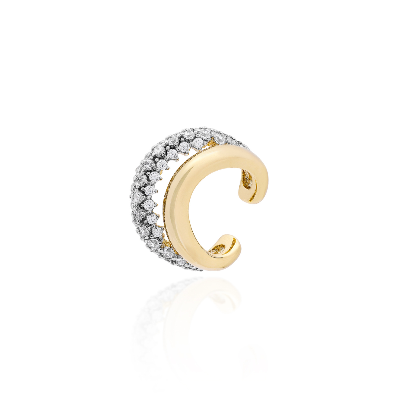 Piercin Fake Luxo Prata 925 Banho Ouro 18k