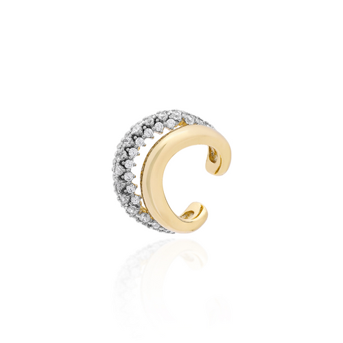 Piercin Fake Luxo Prata 925 Banho Ouro 18k