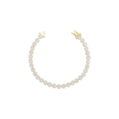 Pulseira Florzinha Luxo Prata 925