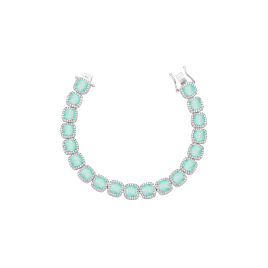 Pulseira Riviera Lapidação Quadrada