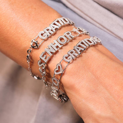 Pulseira Gratidão Prata 925