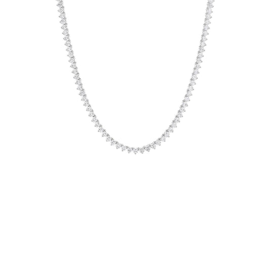 Colar Riviera Três Garras 3mm Prata 925