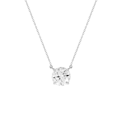 Colar Ponto de luz 9,5mm em Moissanite Prata 925