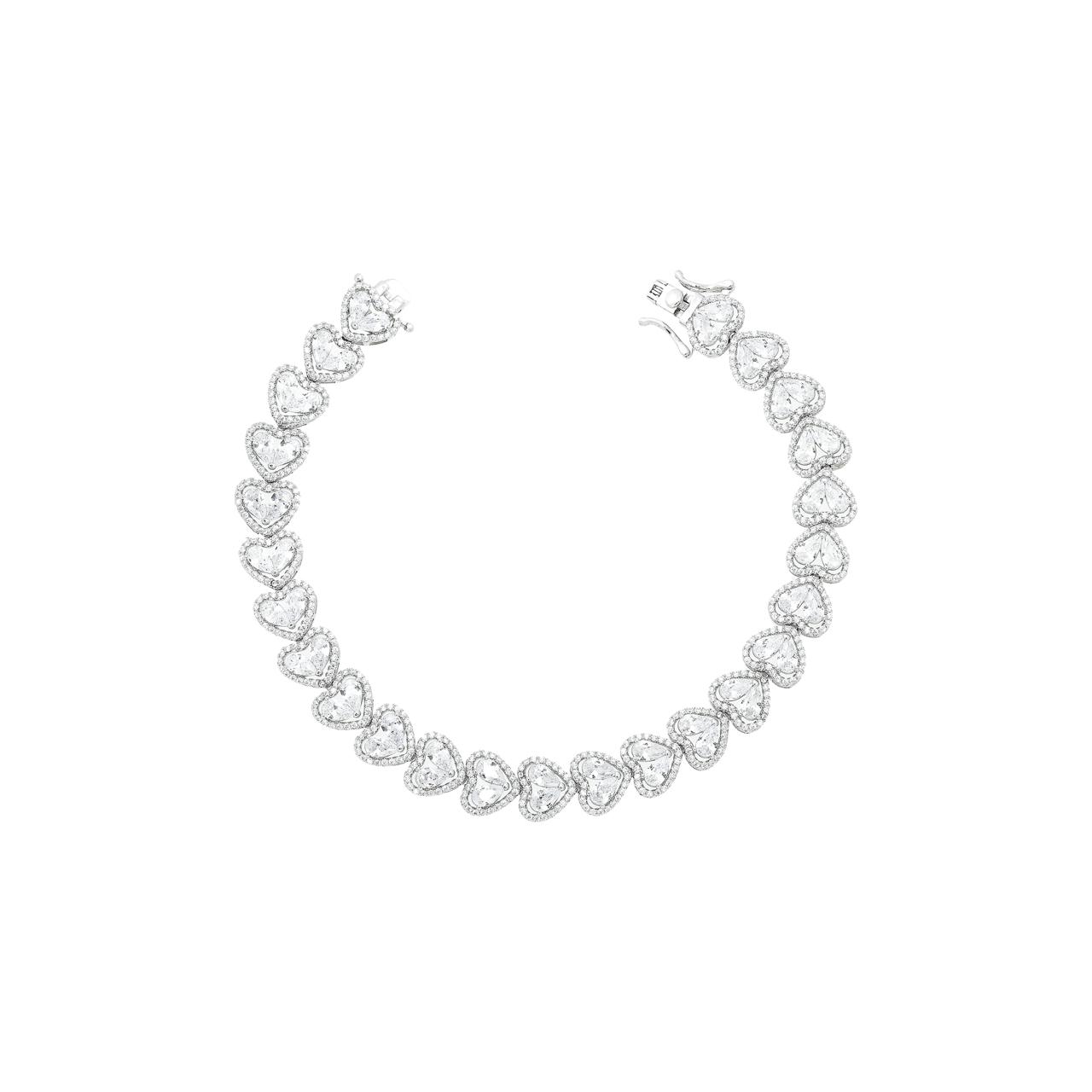 Pulseira Corações Prata 925
