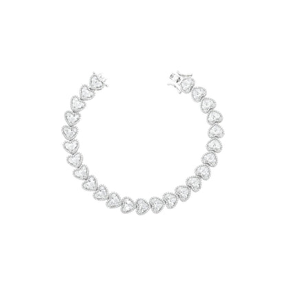 Pulseira Corações Prata 925