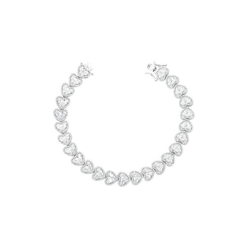 Pulseira Corações Prata 925