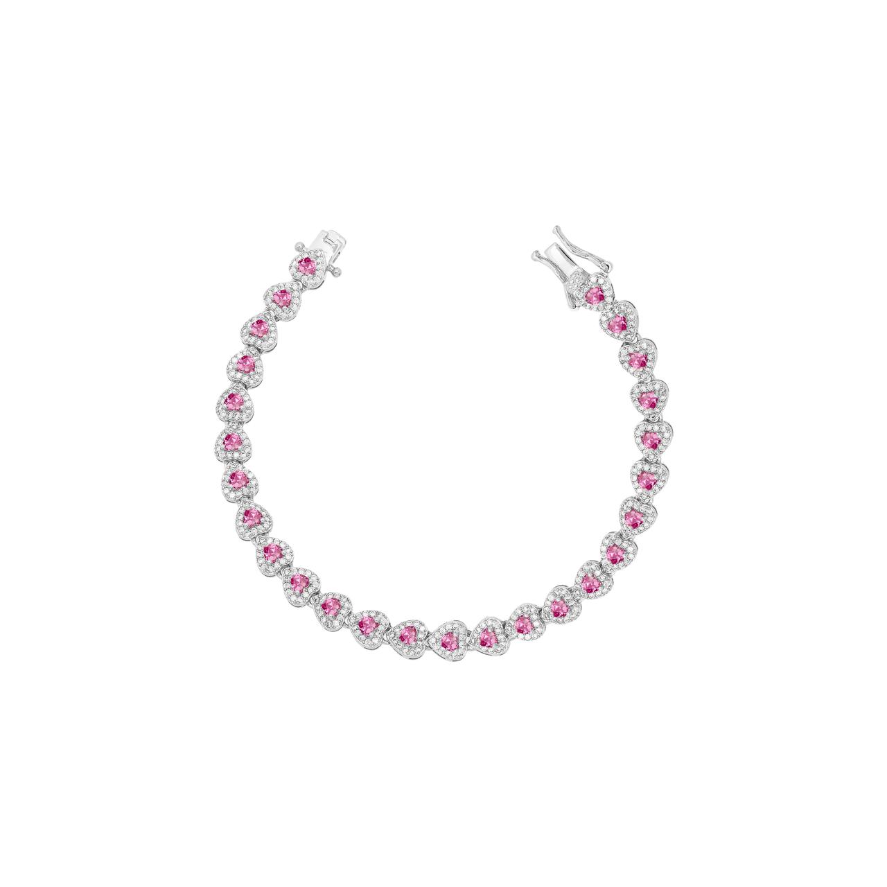 Pulseira Corações Cravejados