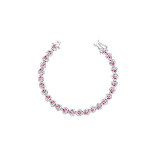 Pulseira Corações Cravejados