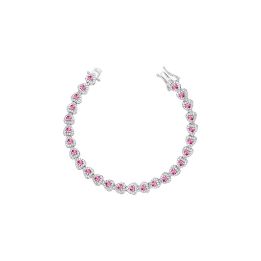 Pulseira Corações Cravejados