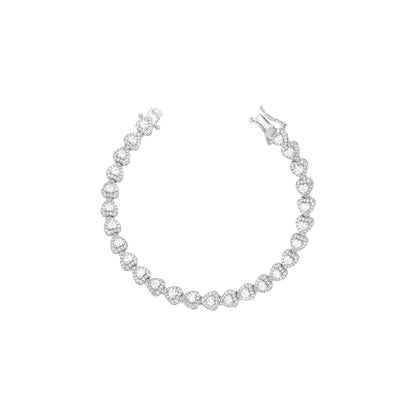 Pulseira Corações Cravejados