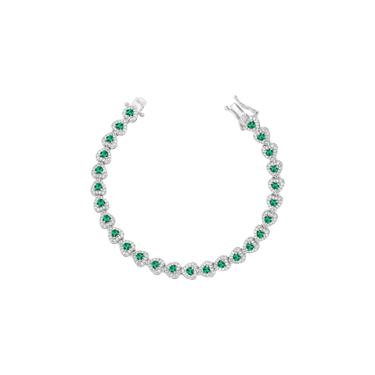 Pulseira Corações Cravejados