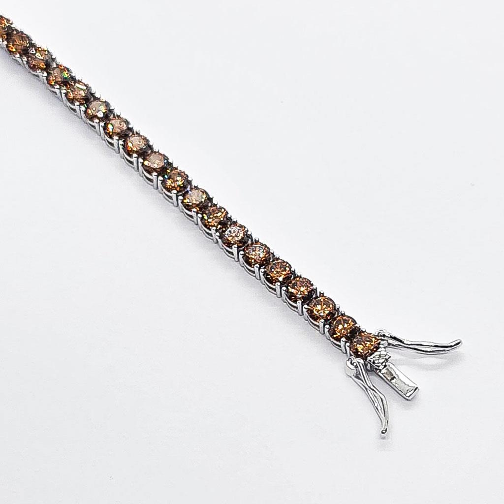 Pulseira Riviera Brown Prata 925